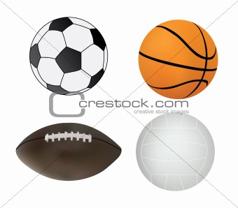 collection of sport balls
