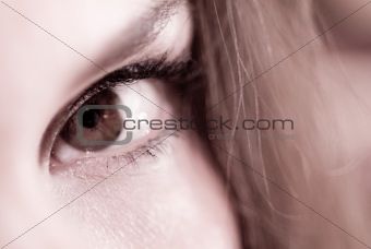 Female eye closeup