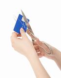 Cutting credit card