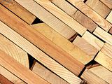 planks of wood in a sawmill