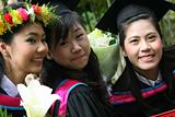 Beautiful Asian university graduates
