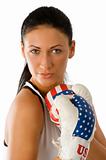 portrait boxing woman