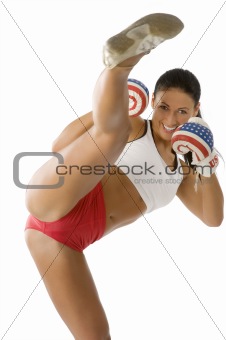 kick boxing woman