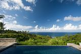 Breathtaking Hawaiian Ocean View Deck and Pool with Deep Blue Sky
