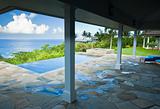 Breathtaking Hawaiian Ocean View Deck and Pool with Deep Blue Sky