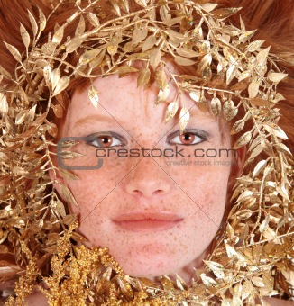 Redhead Woman With Freckles Surrounding Her Face