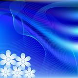 Abstract Daisy and wavy background