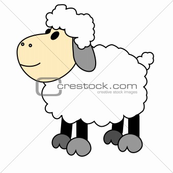 Cute Looking Happy Sheep