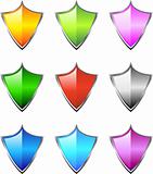 Glossy Shield Icons
