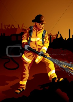 Profession set: fire fighter