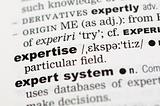 Dictionary definition of expertise