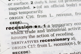 Dictionary definition of recession