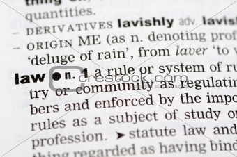 Dictionary definition of law