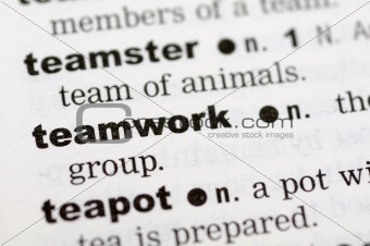 Dictionary definition of teamwork