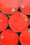 Red industrial drums background
