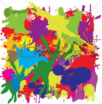 vector colorful grunge painting background