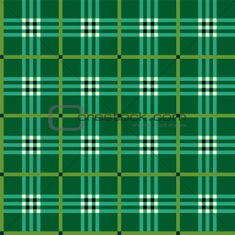 Classic green tartan fabric