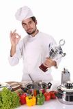 young chef with trophy 