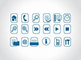 blue icons vector