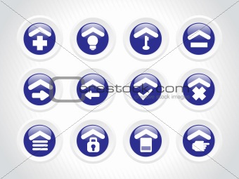 blue rounded icons for multiple use