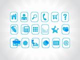 blue vector icons