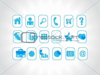 blue vector icons