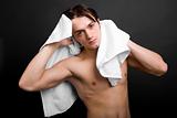 guy with towel