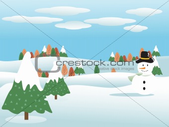 winter background, illustration