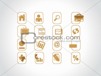 yellow icons set for website
