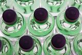 Green water bottles