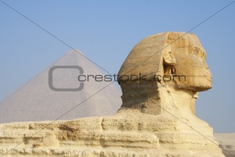 sphinx & pyramid in Egypt