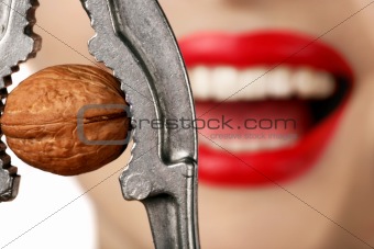 woman with nutcracker