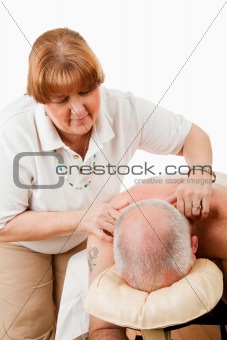 Massaging Tense Shoulders