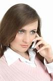 Businesswoman Talking by Cell Phone
