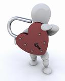 Heart padlock