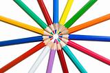 Multicolor Wooden Pens on White