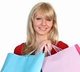 Happy Woman with shopping bags
