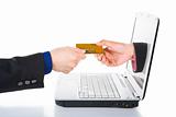 Accept credit card for online transaction
