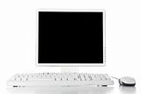 Frontal white computer