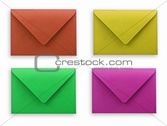 envelopes white background clipping path.