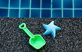 Plastic starfish and spade