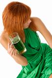 green dress and beer