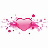 Grunge valentine element with heart