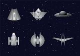 Vector set of space crafts