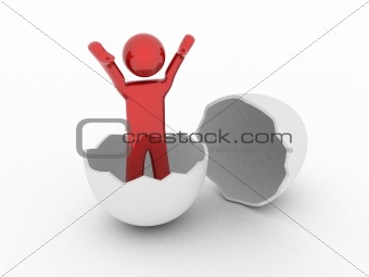 Person in egg
