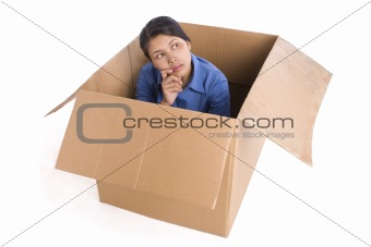 Contemplation inside box