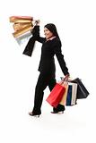 Shopping series - business woman on the go