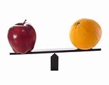 Metaphor compare apples to oranges light on beam
