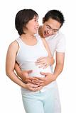 Pregnancy with couple - happy