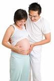 Pregnancy with couple - caress